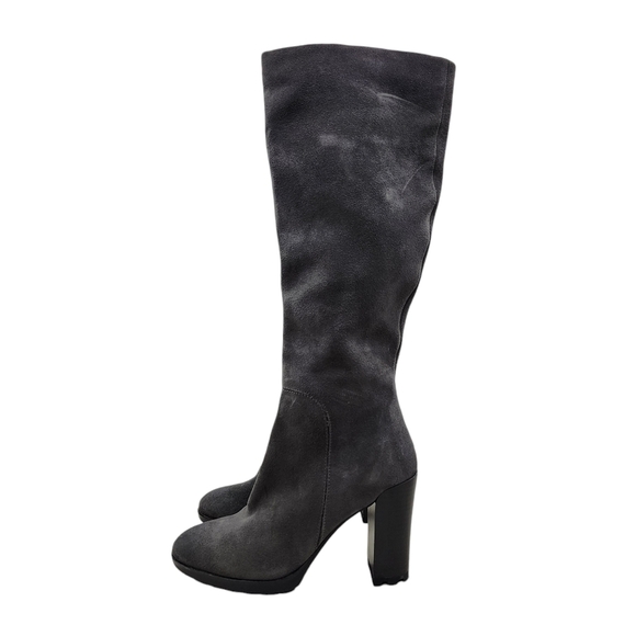 Kenneth Cole Women's Suede Leather Knee High Boots Gray- 7 - Picture 1 of 8